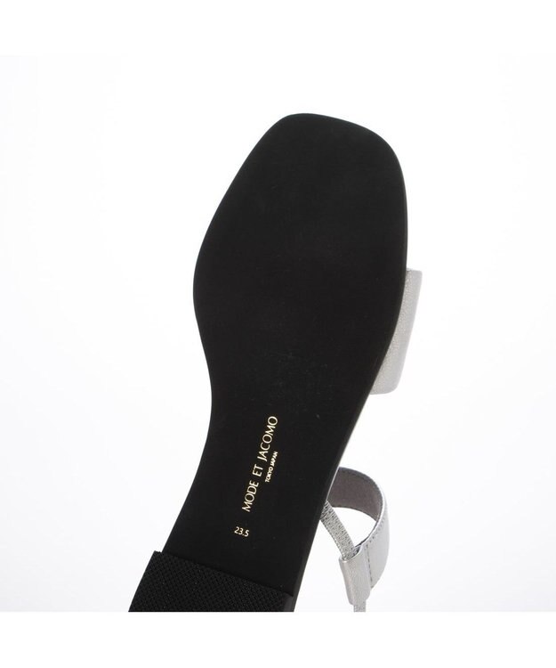 MODE ET JACOMO <MODE ET JACOMO>シンプルフラットストラップサンダル シルバー