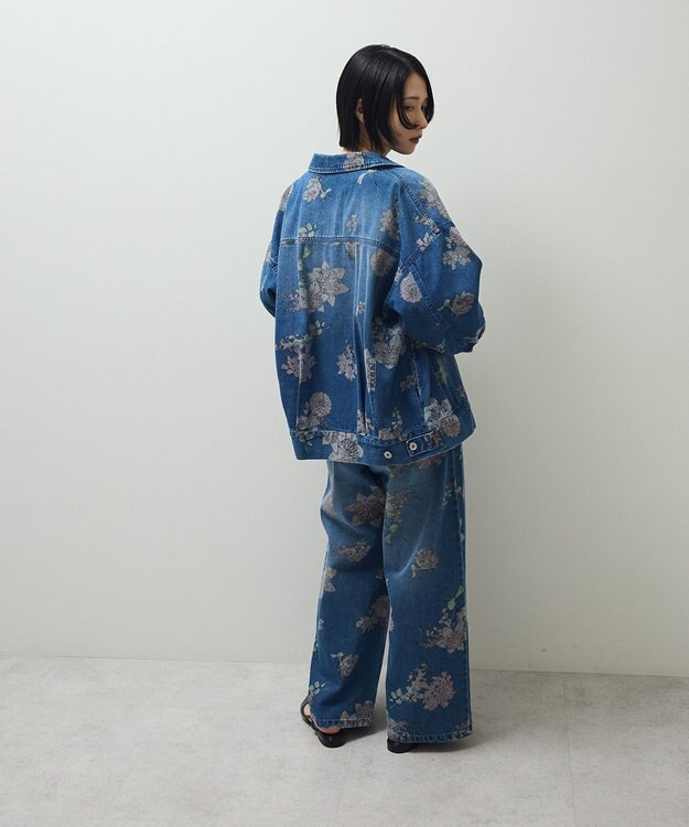 Green Parks ・SUGAR SPOON フラワーptオーバーGジャン Indigo
