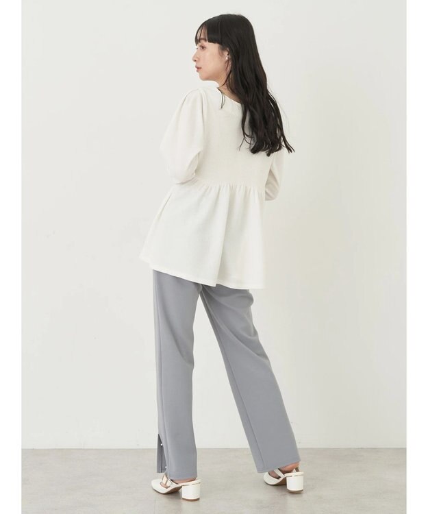 earth music&ecology パールスリットパンツ Blue