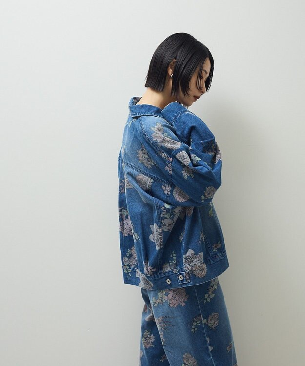 Green Parks ・SUGAR SPOON フラワーptオーバーGジャン Indigo