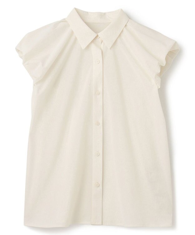 uncrave 【新色追加・洗濯機洗い可】シアー タックスリーブブラウス（uncrave STANDARD） オフ