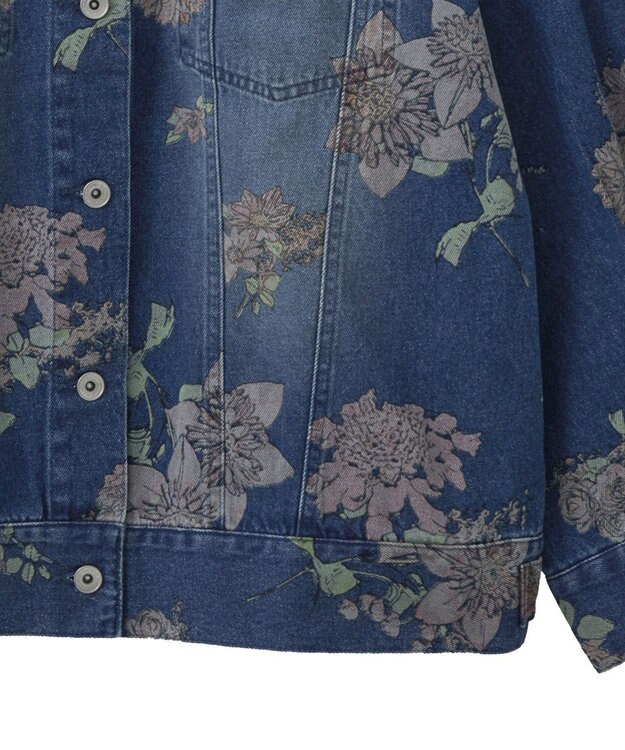 Green Parks ・SUGAR SPOON フラワーptオーバーGジャン Indigo