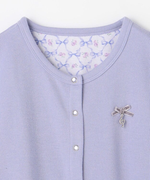 ANY KIDS まいにちスナップカーディガン ラベンダー