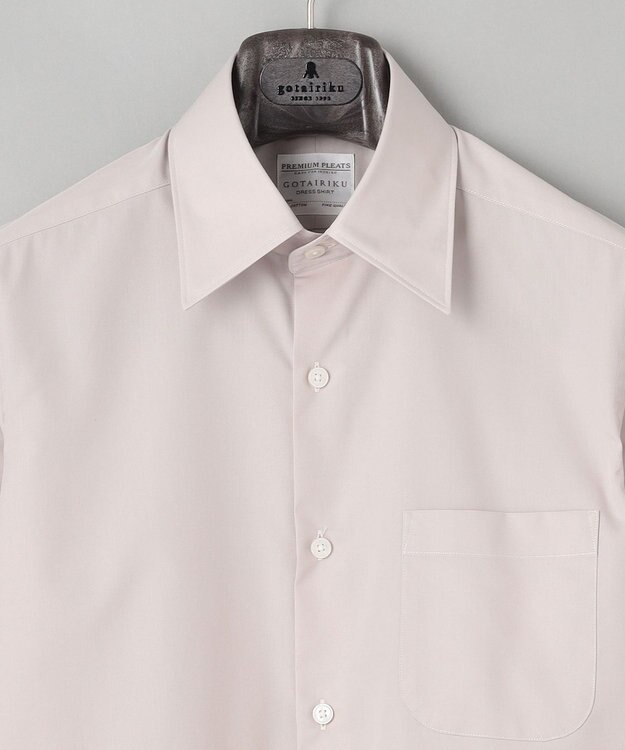 GOTAIRIKU 【形態安定】PREMIUMPLEATS_レギュラーカラー 通年ドレスシャツ_アイボリー(25年春夏モデル) アイボリー系