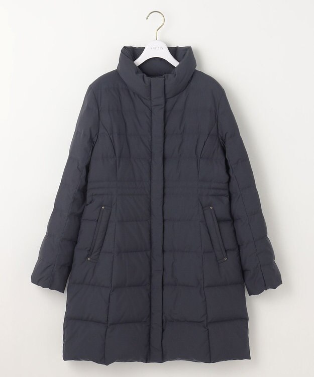 ANY SIS 【撥水・洗える】美シルエットスタンドロング ダウン ネイビー