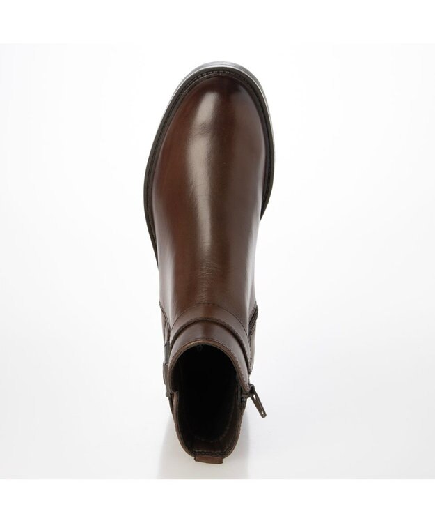 ing <ing>【WEB限定】クロスベルトデザインショートブーツ ダークブラウン