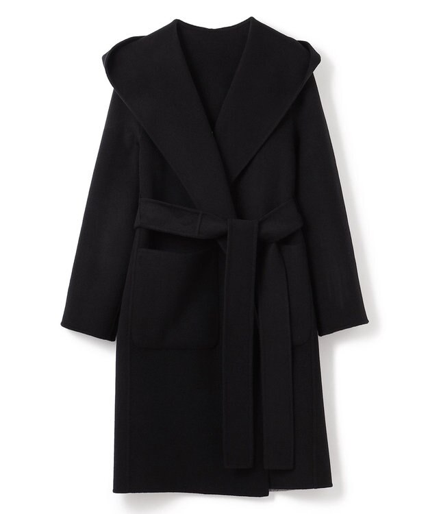 JOSEPH ダブルフェイスカラーブロック　ラップコート Black/grey