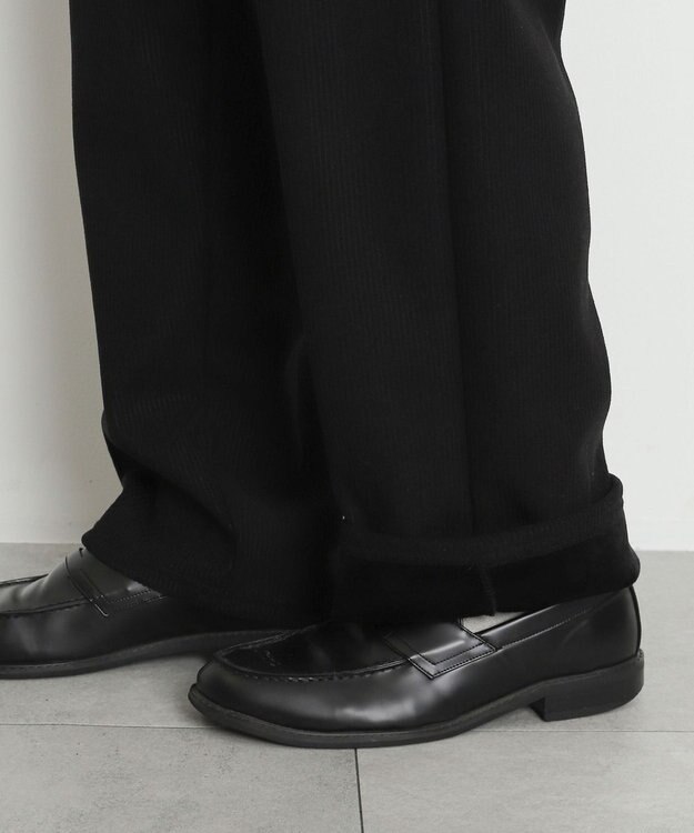 WEGO 【暖パンツ/SMLサイズ展開】裏ベロアシェフパンツ ブラック