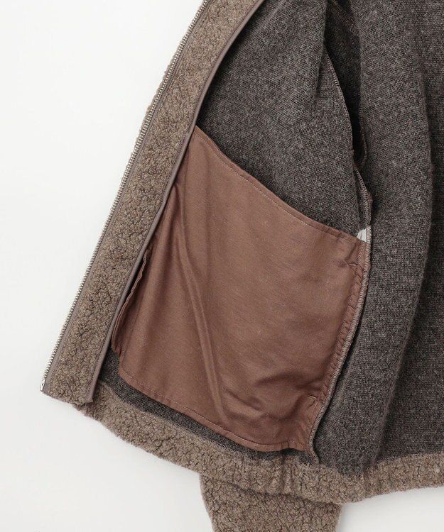 J.PRESS LADIES 【WEB限定カラーあり】パイルジャージー ジップアップ パーカー 【WEB限定】モカ系