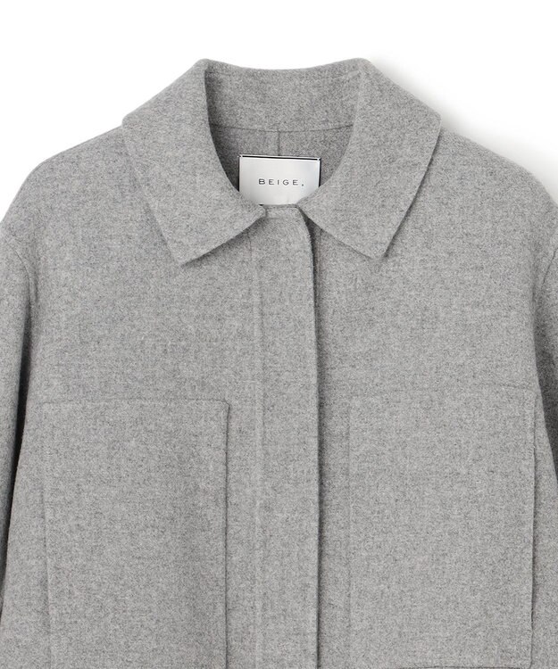 BEIGE， CHAMPIONNET / ウールメルトン シャツジャケット Gray