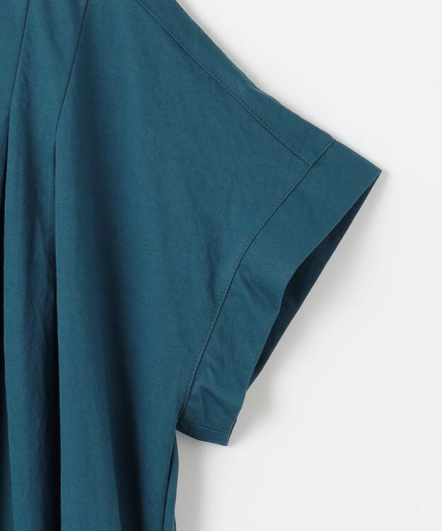 ANY 【洗濯機可/ストレッチ】ナチュラルワッシャーワンピース グリーン