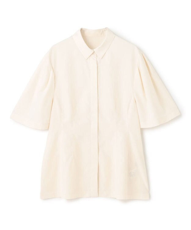 UNFILO L フィブリル ペプラムブラウス エクリュ