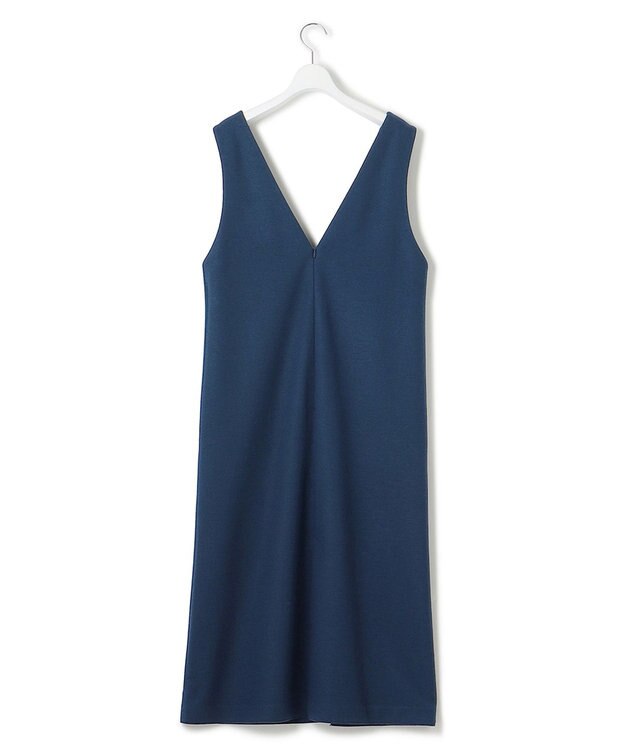 23区 ウールミルドジャージー ジャンパースカート ダルブルー系