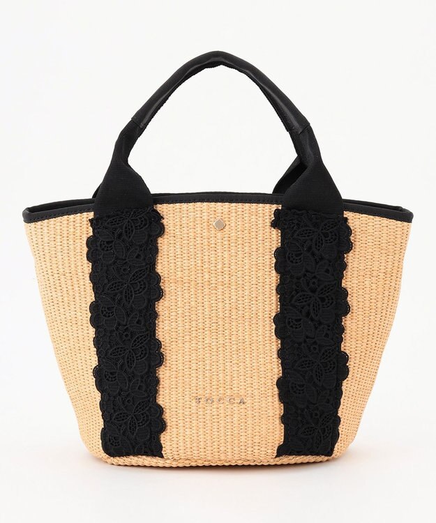 TOCCA TOUCH OF LACE BASKET かごバッグ ブラック系