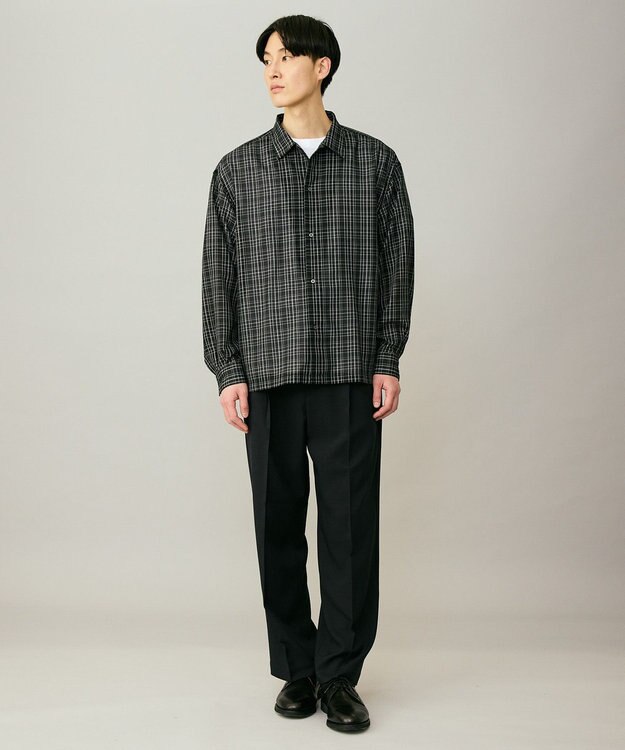 UNFILO MENS ウーリーノ 2タックスラックス ネイビー