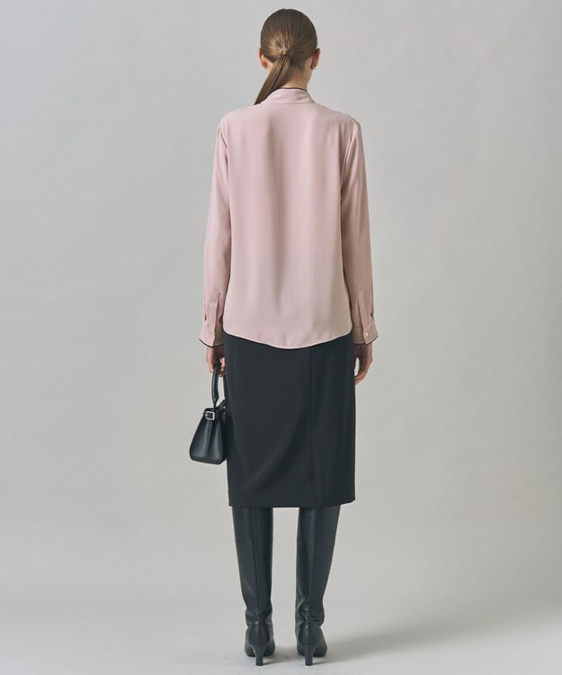 ICB  【新色追加・防シワ・速乾・洗える】Fied ラップ風スカート ブラック系