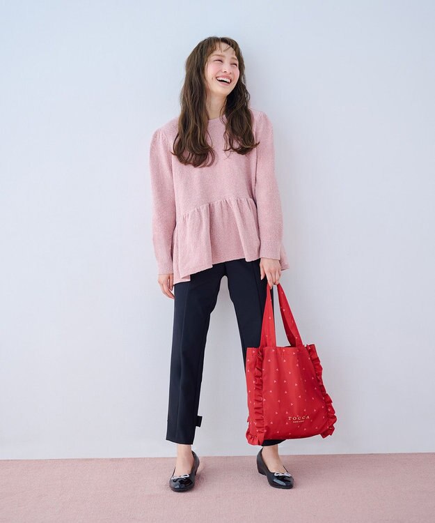 TOCCA 【百田夏菜子さん着用・新色登場】DANCING LOVE FRILL SUBBAG サブバッグ ［新色］レッド系