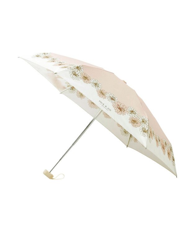 MOONBAT 【UVカット/コンパクト】ポール & ジョー (PAUL & JOE ACCESSOIRES) 折りたたみ雨傘 クリザンテーム ピーチ