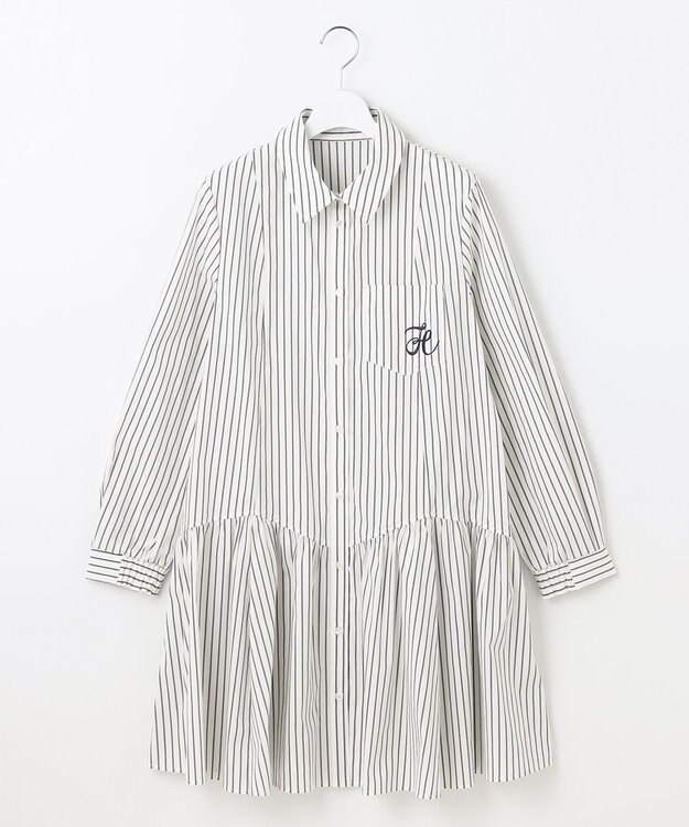 Feroux 【2WAY】リボンタイシャツ ワンピース ホワイト系1