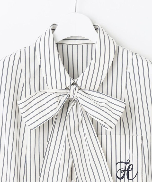 Feroux 【2WAY】リボンタイシャツ ワンピース ホワイト系1