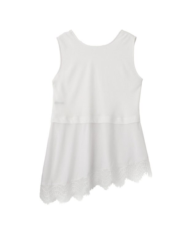 YECCA VECCA 2wayアシメデザインノースリーブブラウス Off White