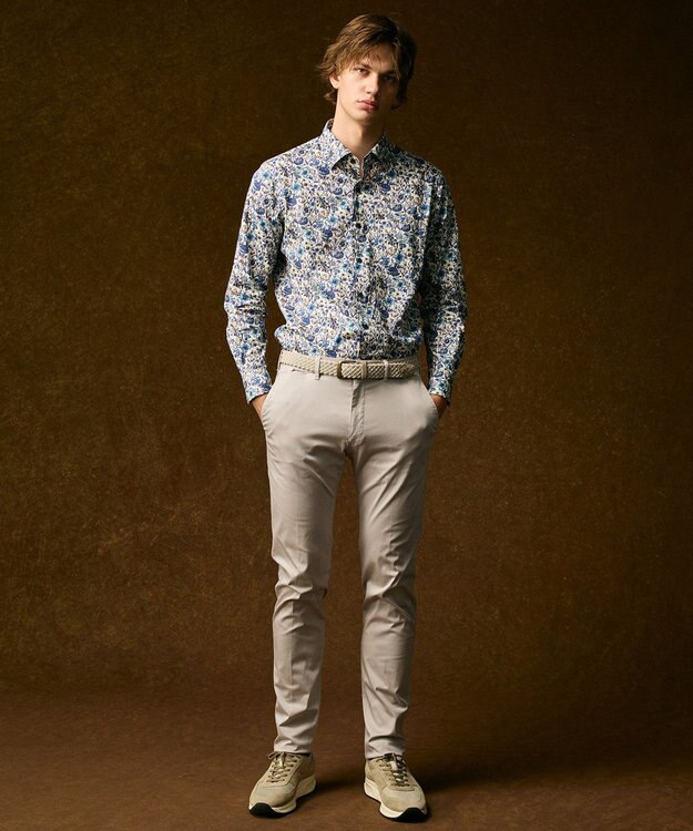 JOSEPH ABBOUD 【英国リバティ社・纏うアート・柄で魅せる】リバティプリント シャツ　25AW パープル系5