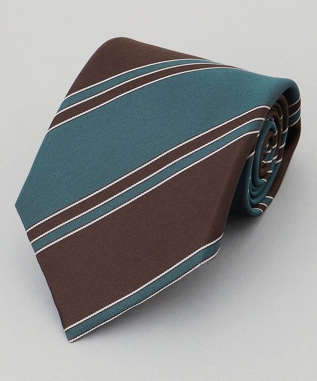 GOTAIRIKU 【日本製】西陣ネクタイ_ブラウン×グリーン系 ダークブラウン系1