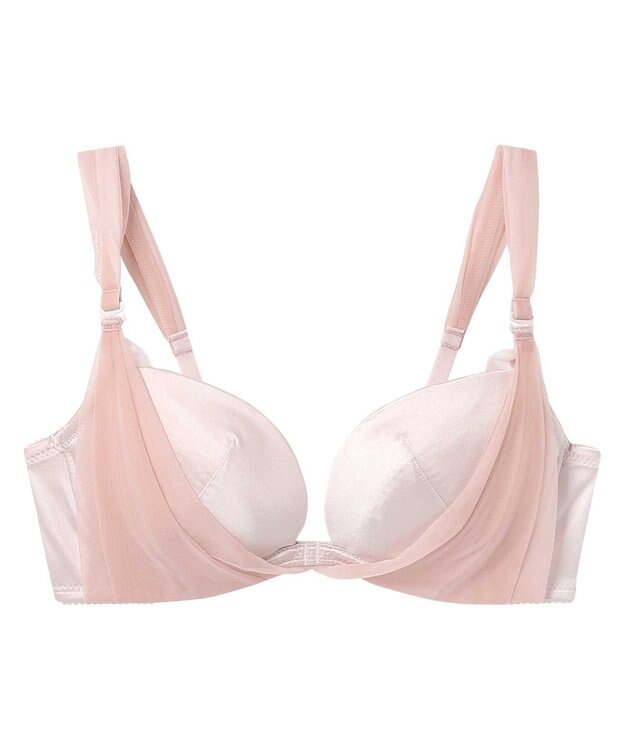 AMPHI ブラジャー 【NAILS INCコラボ】谷間をつくる 脇スッキリ 軽いつけごこち Gカップまで対応 大きいサイズ ブラ BLH303 アンフィ／ワコール ピーチ