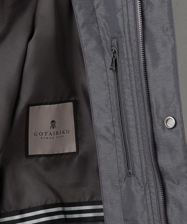 GOTAIRIKU ダウンライナー装着可【仕事で着用可】メランジシャンブレー スプリングブルゾン(26年モデル) ライトグレー系