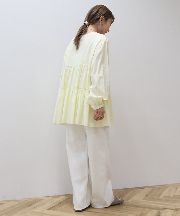 AMERICAN HOLIC ティアードギャザーブラウス Yellow