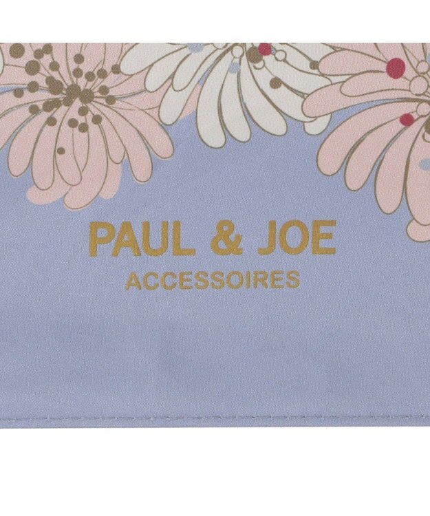 MOONBAT 【WEB限定/遮光率100%】晴雨兼用折りたたみ日傘 ポール&ジョー(PAUL & JOE ACCESSOIRES)クリザンテーム/バイカラー 雨の日OK 遮熱 簡単開閉 UV 晴雨兼用 サックスブルー