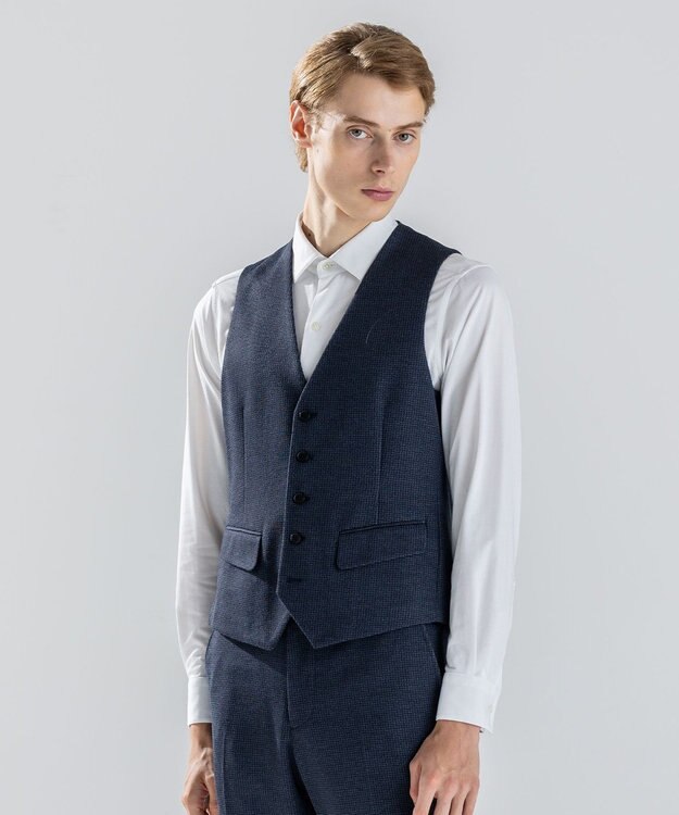 JOSEPH HOMME 新素材【ストレッチ/セットアップ対応】クリアドビージャージー ジレ ネイビー系