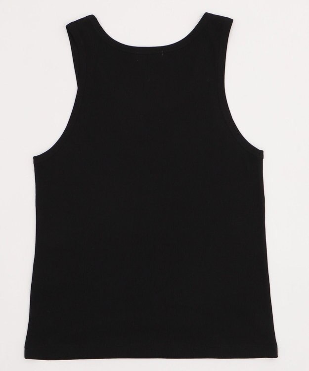 WEGO グラフィックリブタンクトップ ブラック