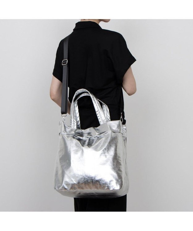 UNBILLION カシュカシュ cachecache / ソフトワッシャー2wayビッグバッグ シルバー