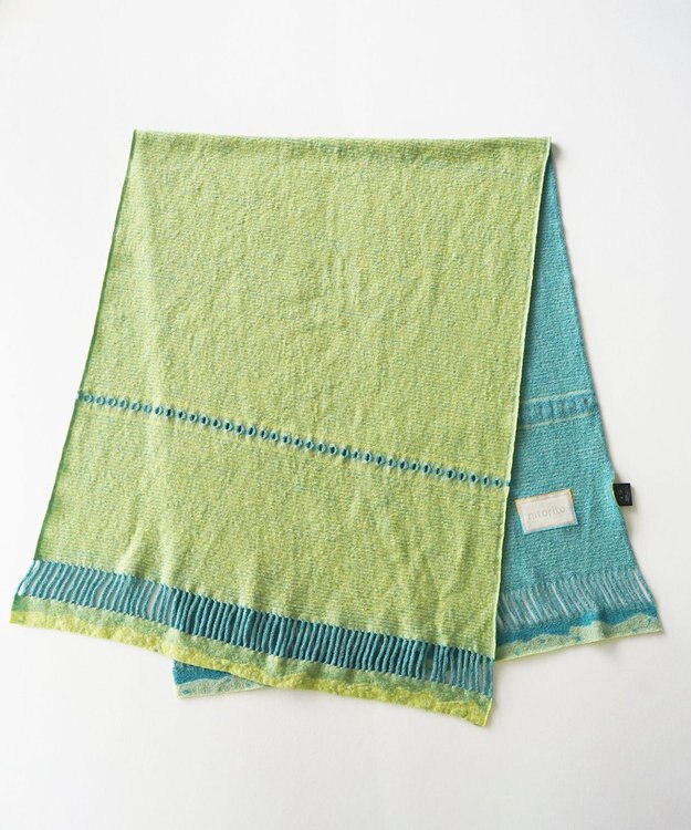 nitorito 【UNISEX】iroiro 無地 3WAY ストール light blue×yellow