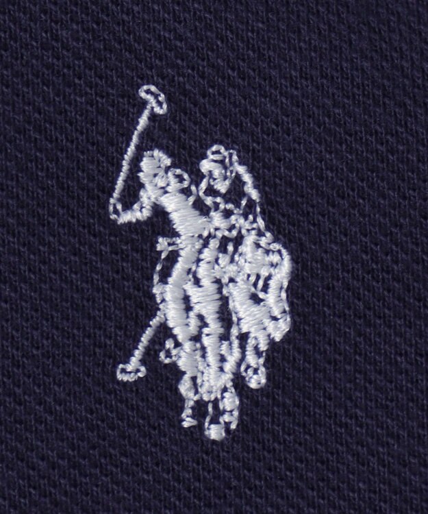 WEGO 【ユニセックス着用ITEM/SMLサイズ展開】別注USPOLOラインポロシャツ ネイビー