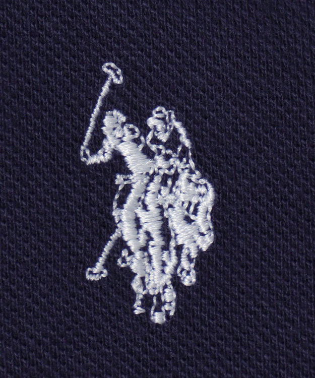 WEGO 【26年春夏新カラー登場/ユニセックス着用ITEM/SMLサイズ展開】U.S. POLO ASSN.別注ラインポロシャツ ネイビー