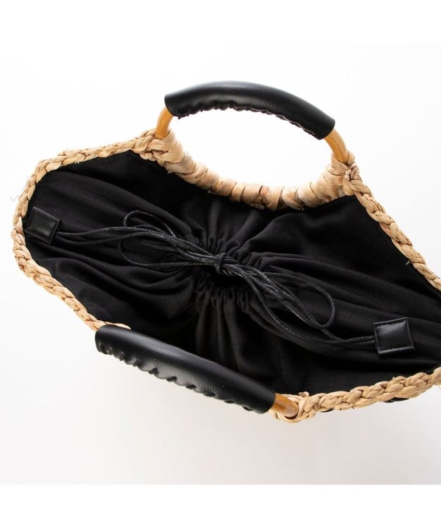 UNBILLION カシュカシュ cachecache / バンクワンコンビラウンドカゴバッグ ブラック