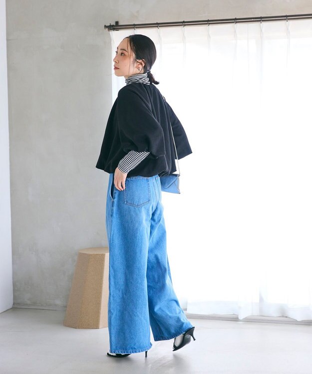 #Newans 【セレモニーにも/洗濯機可】バルーンヘムライトブルゾン​ ブラック