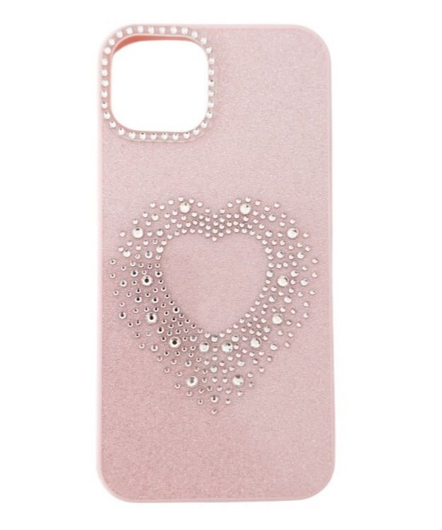 WEGO ハートビジューラメiphoneケース（ピンク） 柄1