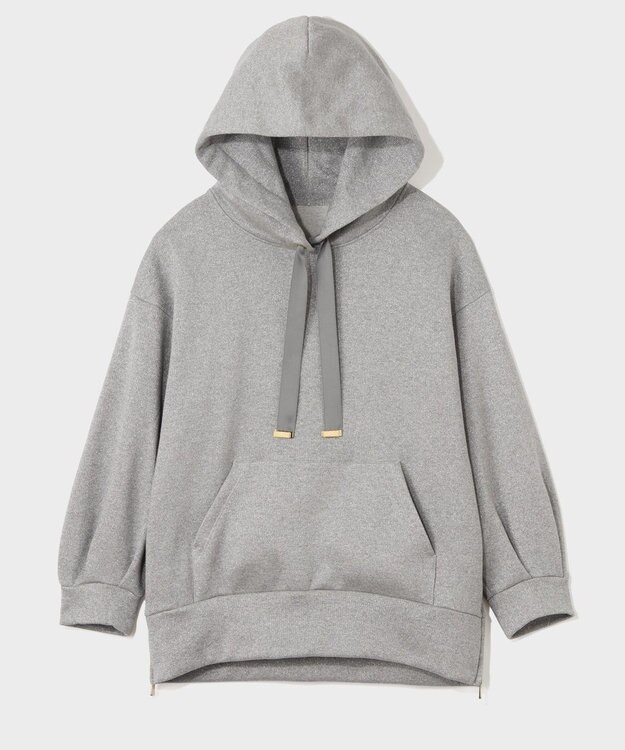 GRACE CONTINENTAL ラメ起毛裏毛フーディ グレー