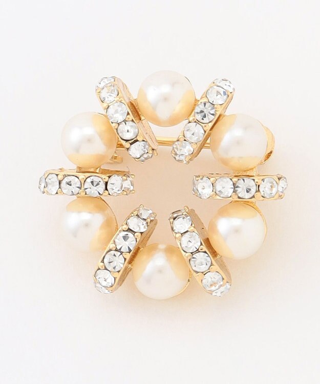 ANY SIS クレセントセット ブローチ ゴールド