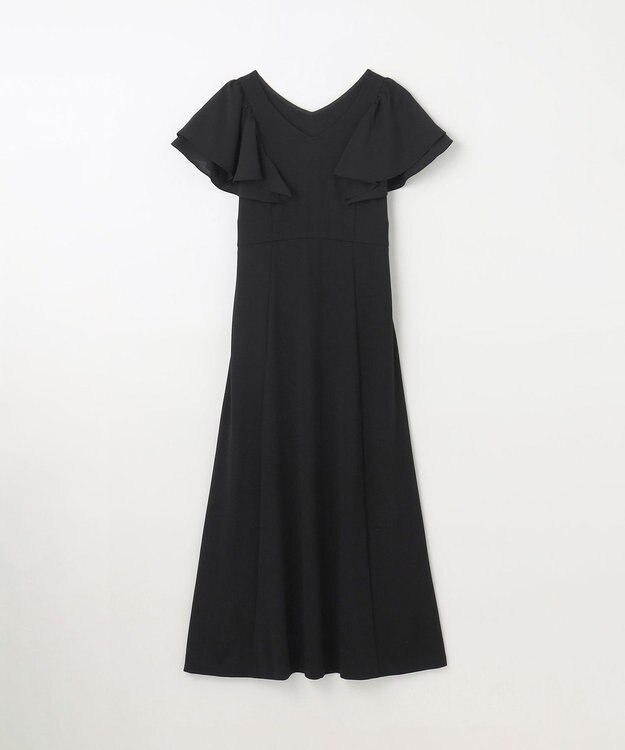 GRACE CONTINENTAL フリルスリーブカットワンピース ブラック