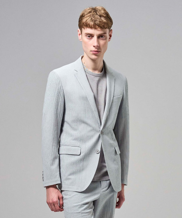 JOSEPH HOMME 新色追加【セットアップ対応】トリコサッカーストレッチ　 ジャケット グレー系5