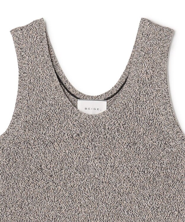 BEIGE， AGATE / Uネック メランジニットドレス Mix