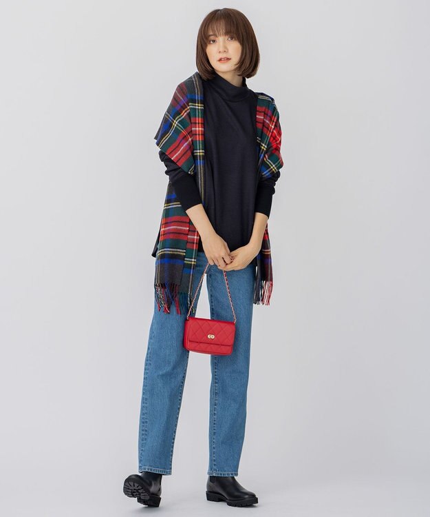 23区 【洗える】ウールミルドジャージー カットソー ネイビー系