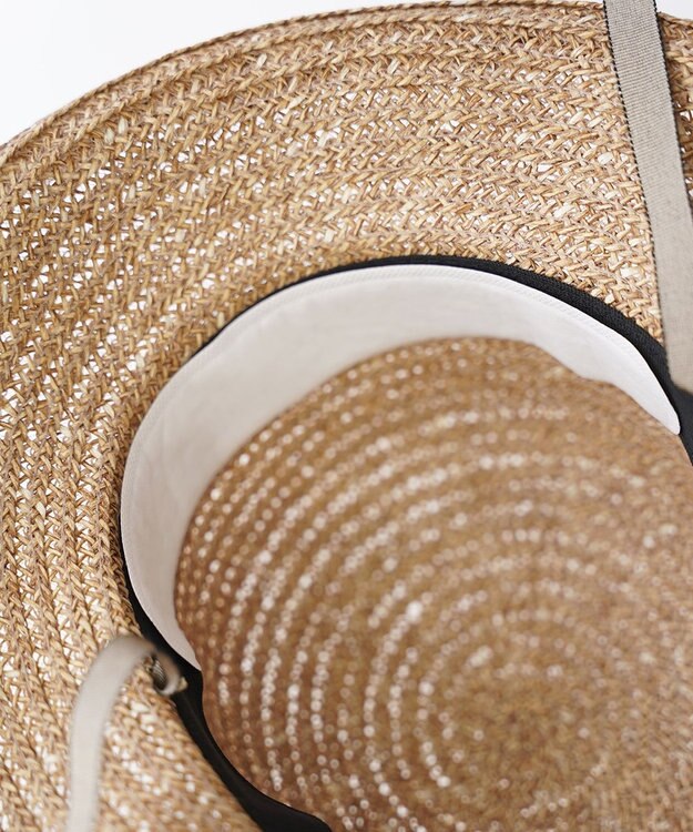 石田製帽 ペーパーブレード 3WAY ソフトセーラハット(汚れ防止テープ付き）〈折り畳めるサイズ調整可〉 ベージュ