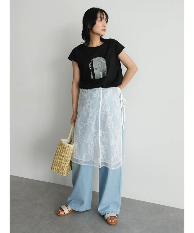 Green Parks ２ｗａｙ　巻きスカート（レース） Off White