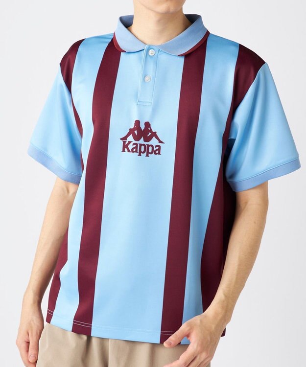 OP／FILA 【Kappa】カジュアルストライプゲームシャツ ブルー