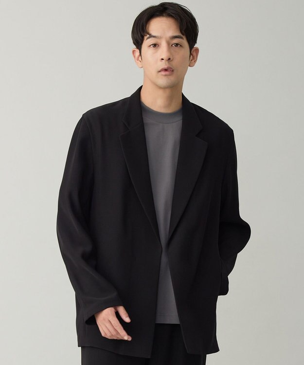 UNFILO MENS スマートストレッチ ジャケットインTEE チャコール